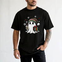 Spooky Holiday Ghost Shirt, Adorable Christmas Ghost T-Shirt, Humorous Xmas Spirit Graphic Tee, Holiday Season T-shirt, Adorable Winter Ghost Shirt