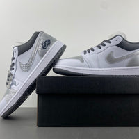 Low Top Sneakers, Silver Colorway, Lace Up Design, Casual Gift for Sneaker Fans