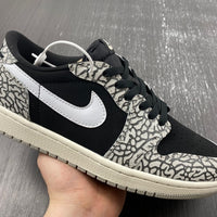 Low Top Sneakers, Black White Colorway, Cracked Pattern, Lace Up Design, Casual Gift for Sneaker Fans