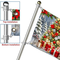 Santa Hat Dog Winter Flag, Golden Retriever Christmas House Flag, Double-Sided Holiday Yard Flag, Golden Retriever Decor, Dog Lover Present