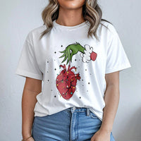 Christmas Heart Shirt, Festive Anatomical Heart T-Shirt, Nurse Xmas Graphic Tee, Medical Professional Holiday T-Shirt, Nursing Student Present