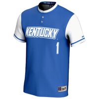 #1 Kentucky Wildcats Lightweight Softball Fashion Jersey - Royal/White