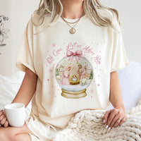 Nativity Christmas T-Shirt, Oh Come Let Us Adore Him Shirt, Snow Globe Christian Graphic Tee, Religious Holiday Shirt, Faith Xmas Tee