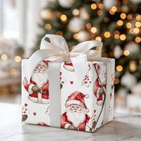 Poker Christmas Gift Wrap, Playing Card Santa Wrapping Paper, Watercolor Santa Claus Wrapping Paper, Card Player Holiday Gift Wrap Roll