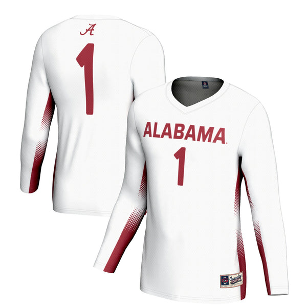 #1 Alabama Crimson Tide Lightweight Volleyball Jersey – White