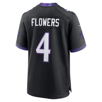 Baltimore Ravens Zay Flowers Black Alternate Game Jersey