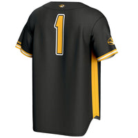 #1 Missouri Tigers Lightweight Baseball Jersey - Black