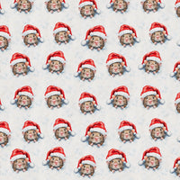 Adorable Santa Hat Pet Holiday Gift Wrap, Christmas Hamster Wrapping Paper, Festive Rodent Xmas Wrapping Paper, Whimsical Kids Winter Wrap