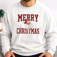 Retro Holiday Graphic Crewneck, Vintage Santa Christmas Sweatshirt, Festive Winter St Nick Sweater, Comfy Xmas Party Pullover Present