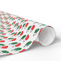 Red and Green Polka Dot Gift Wrap, Christmas Stocking Wrapping Paper, Holiday Stockings Gift Wrapping Paper, Festive Xmas Wrapping Paper