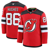 New Jersey Devils Jack Hughes Red Home Premium Jersey