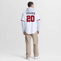 Atlanta Braves Lane Thomas White Home Replica Jersey