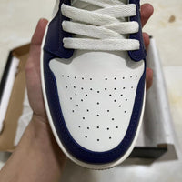 Low Top Sneakers, White Purple Colorway, Lace Up Design, Casual Gift for Sneaker Fans