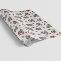 Holiday Poodle Dog Gift Wrap, Christmas Poodle Wrapping Paper, Adorable Santa Puppy Wrapping Paper, Dog Lover Xmas Present Gift Wrap Roll
