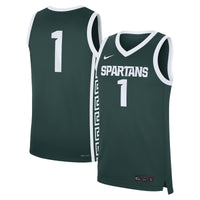 #1 Michigan State Spartans Road Replica Jersey - Green