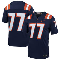 #77 Illinois Fighting Illini Untouchable Football Jersey – Navy