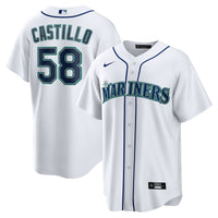 Seattle Mariners Luis Castillo White Home Replica Jersey