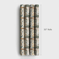 Snowy Eiffel Tower Gift Wrap, Paris Christmas Wrapping Paper, Watercolor Paris Holiday Gift Wrap, Winter Cityscape Paper, Travel Fan Present