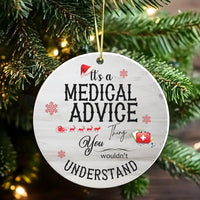 Humorous Healthcare Worker Ornament, Medical Assistant Christmas Ornament, Doctor Nurse Ceramic Ornament, Hospital Staff Appreciation Present