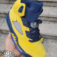 Sneakers, Blue Yellow Colorway, Lace Up Design, Casual Gift for Sneaker Fans