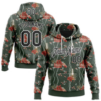 Personalized Name Number Sweatshirt, Custom Christmas Sports Hoodie, 3D Graphic Pullover Hoodie, Holiday Game Day Present Apparel