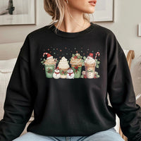 Snowman Latte Sweater, Christmas Coffee Sweatshirt, Holiday Coffee Crewneck, Adorable Winter Coffee Sweatshirt, Xmas Coffee Lover Present