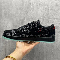 High Top Sneakers, Black Colorway, Leather Footwear, Reverse Hook Design, Lace Up Design, Casual Gift for Sneaker Fans