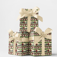 Golfer Holiday Fairway Gift Wrap, Golf Santa Christmas Wrapping Paper, Country Club Xmas Wrapping Paper, Golf Lover Gift Wrapping Paper
