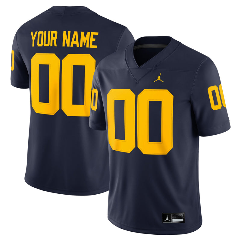 Michigan Wolverines Custom Football Game Jersey