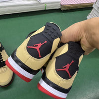 Mid Top Sneakers, Beige Black Red Colorway, Lace Up Design, Casual Gift for Sneaker Fans