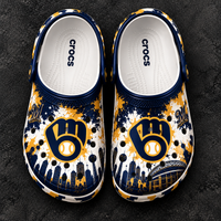 MIL Skyline Splatter - Ballpark Blue and Gold Clogs
