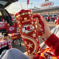 KC Chiefs Bold Emblem Tumbler with Sparkle