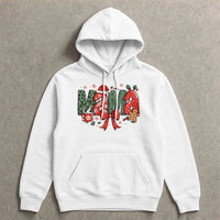 Festive Holiday Mama Sweatshirt, Retro Leopard Print Christmas Mama Hoodie, Adorable Comfy Mom Hooded Pullover, Xmas Winter Mama Hoodie Present