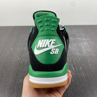 Sneakers, Black Green Colorway, Leather Footwear, Lace Up Design, Casual Gift for Sneaker Fans