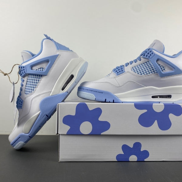 Low Top Sneakers, White Blue Colorway, Lace Up Design, Casual Gift for Sneaker Fans