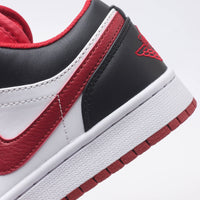 Low Top Basketball Shoes, White Red Colorway, Leather Footwear, Lace Up Design, Casual Gift for Shoe Lovers