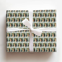 Retro Christmas Wrapping Paper, Vintage Snowman Postage Stamp Wrapping Paper, Nostalgic Holiday Gift Wrapping Paper, Winter Xmas Gift Wrap