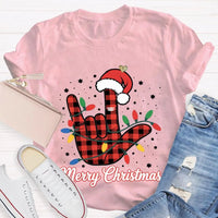 Festive Holiday Lights Shirt, Christmas Santa Hats and Lights T-Shirt, Adorable Xmas Graphic Tee, Comfy Winter Holiday Shirt, Christmas Present Tee