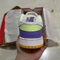 Low Top Sneakers, White Yellow Pink Colorway, Lace Up Design, Casual Gift for Sneaker Fans