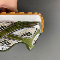 Low Top Sneakers, White Green Colorway, Lace Up Design, Casual Gift for Sneaker Fans