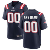 New England Patriots Navy Custom Game Jersey