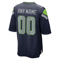Seattle Seahawks College Navy Custom Game Jersey
