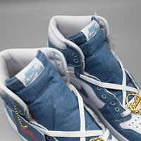 Sneakers, Blue White Colorway, Lace Up Design, Casual Gift for Sneaker Fans