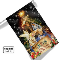 Nativity Scene Christmas Yard Flag, Jesus Is the Reason for the Season Garden Flag, Double Sided Christian Flag, Winter Holiday Yard Decor