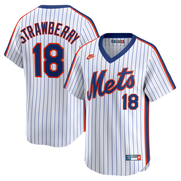 New York Mets Darryl Strawberry White Throwback Cooperstown Collection Limited Jersey