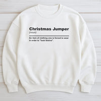 Humorous Sarcastic Holiday Sweater, Christmas Jumper Definition Sweatshirt, Ugly Christmas Sweatshirt, Xmas Crewneck, Retro Holiday Present