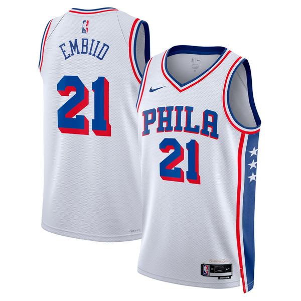 Philadelphia 76ers Association Edition Swingman Jersey - White - Joel Embiid