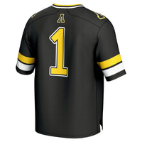 #1 Appalachian State Mountaineers Lightweight Collegiate Football Fashion Jersey - Black
