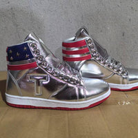 Boots, Silver Colorway, Lace Up Design, Casual Gift for Shoe Lovers