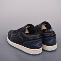 Retro Low Top Sneakers, Blue White Black Navy Colorway, Lace Up Design, Casual Gift for Sneaker Fans